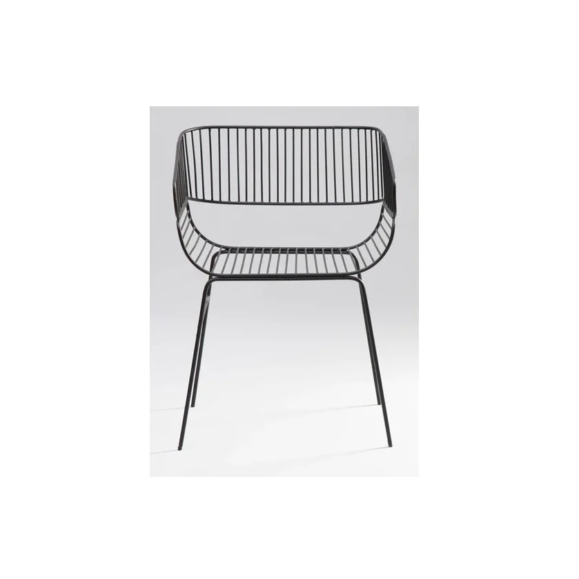 Высококачественное уличное кресло из проволоки, черное кресло ручной работы из проволочной сетки с металлической рамой, поставщик из Индии