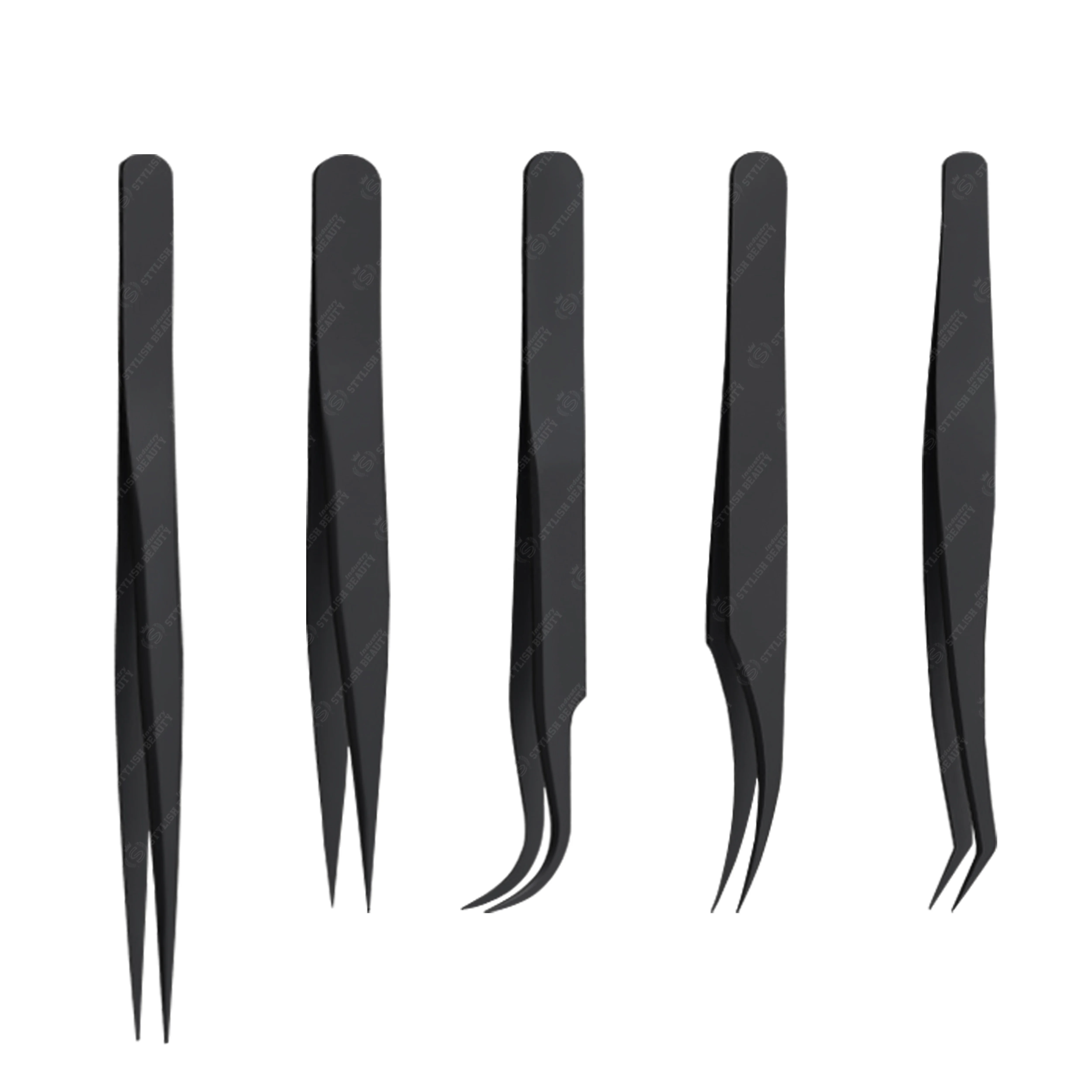 Isolation Eyelash Extension Tweezers Best Selling Stainless Steel Multi-functional Durable Lash Tweezers With Customized Logo