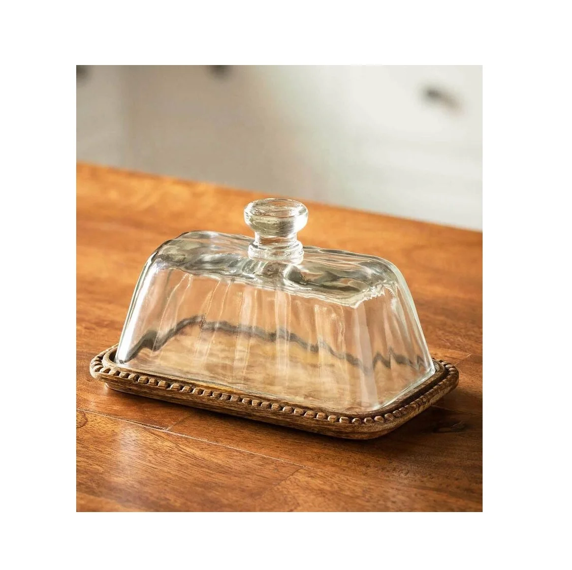 Rectangular Wooden Cakes Stand with Glass lid new design Manufacturer Wholesaler Cake Stand Home & Decoration