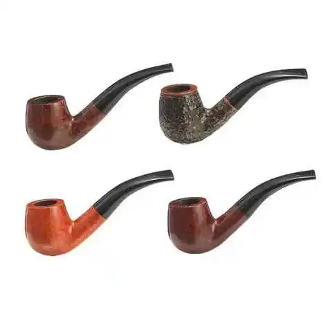 Handmade High Premium Quality Smoking Pipe In Set Of Four Customized Color Tobacco Pipes For Smoking Tobacco Wooden Smoking Pipe