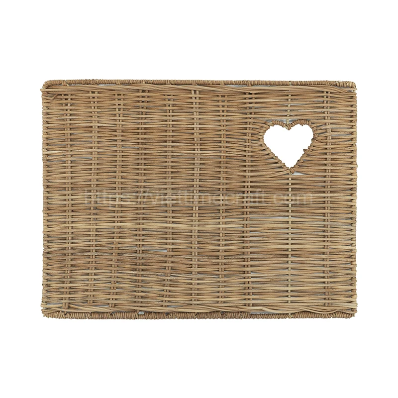 Hot Sale Rectangular Rattan Placemats / Table Mat Classic Style Low MOQ Wholesale Vietnam Handicraft