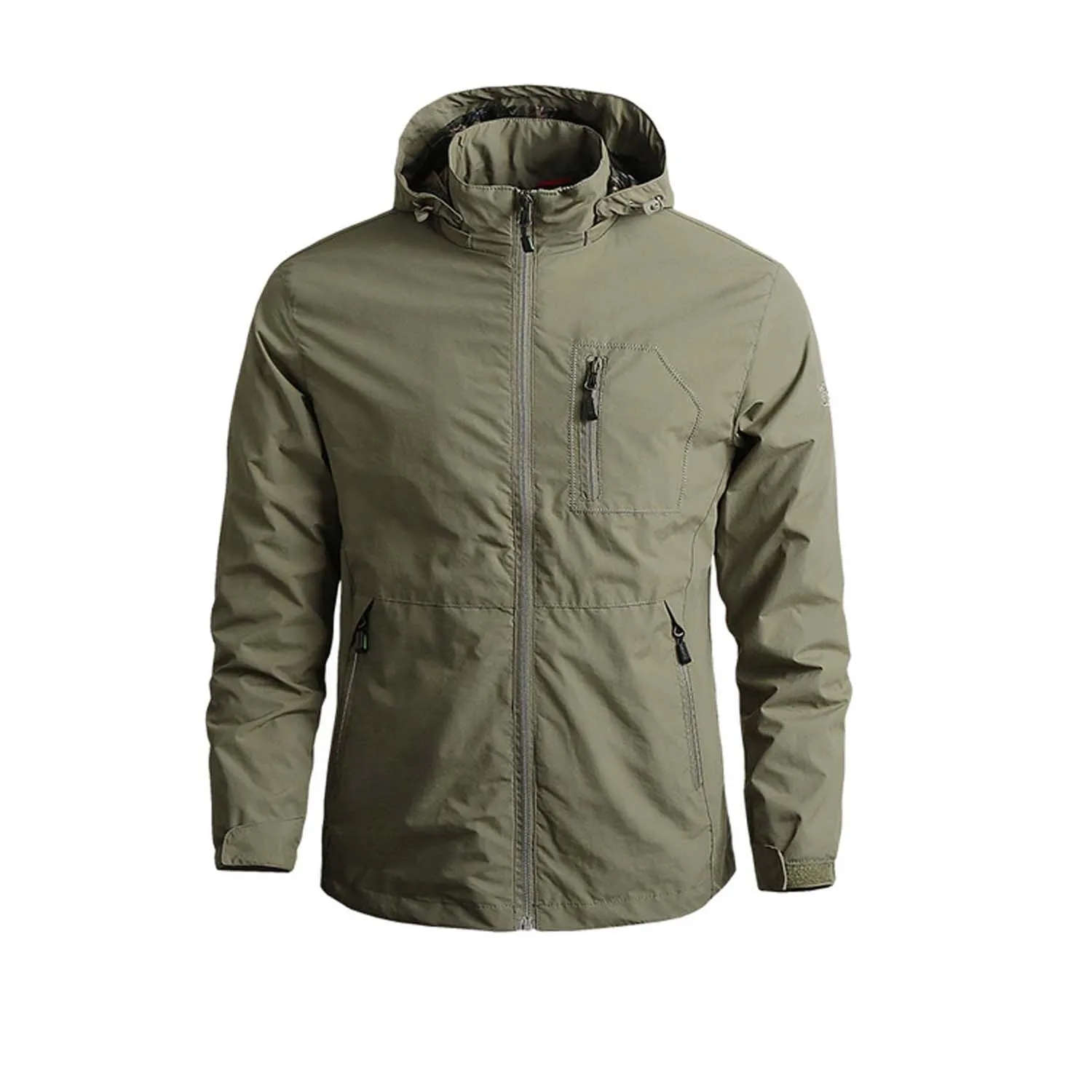 Custom Band Collar Polyamide Polyester Red Zip Up Plain Men Bomber Jacket High Quality Causal Sleek Men Bomber Jacket