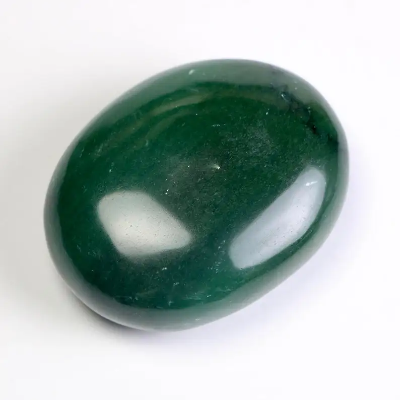 Wholesale Natural Green Jade Palm Stones Prosperity Healing Crystals for Abundance and Harmony Bulk Green Jade Palm Stone
