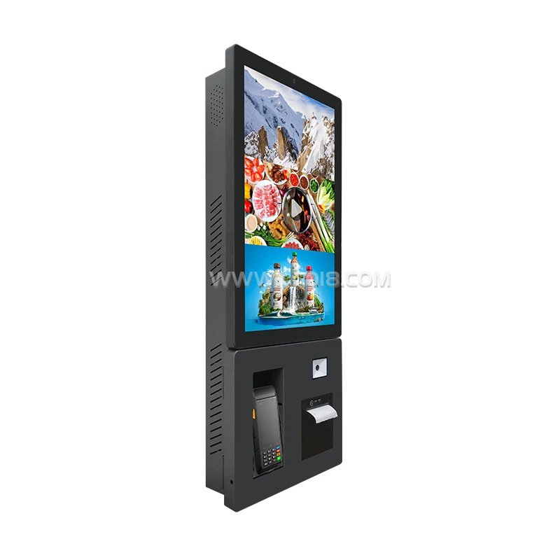 Flat  Vertical Touch Screen Restaurant Self-Ordering Terminal All in One Self Ordering Kiosk 21.5inch 24inch 32inch