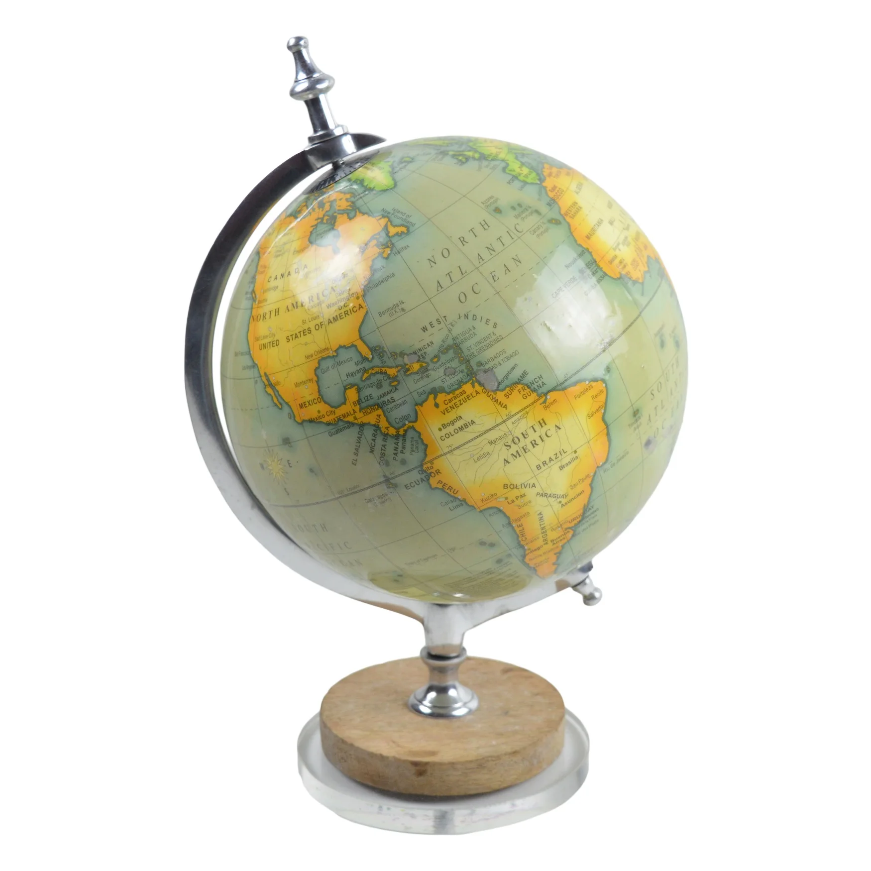 Top Most Selling Out Standing Design Factory Wooden Stand Desk Globe Design Tableware Globe For Decoative Our Desk And table