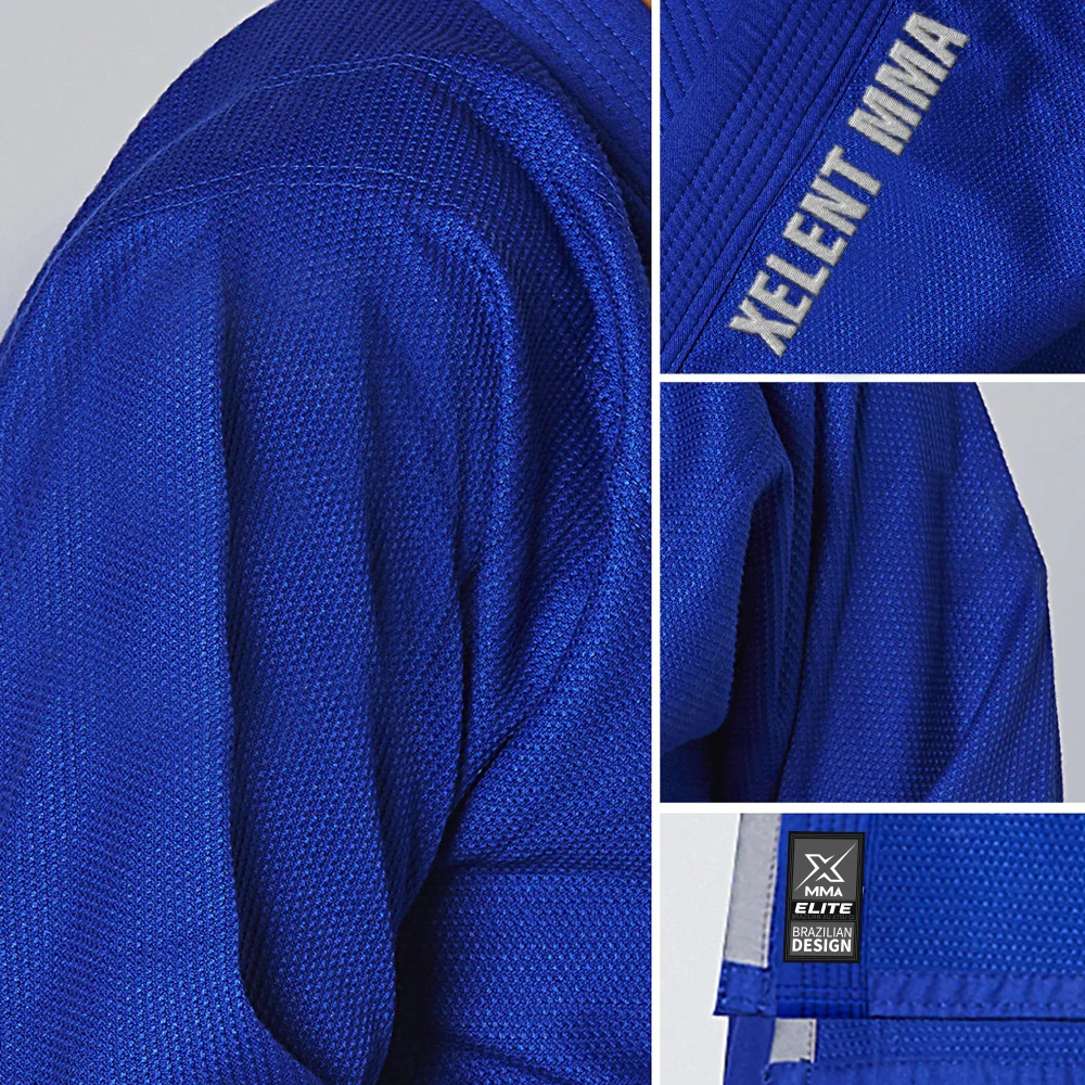 Customized Blue Pearl Weave BJJ Gi Xelent MMA Kimono Jiu Jitsu Gi Uniform for Women 2024 Cotton Martial Art Gear