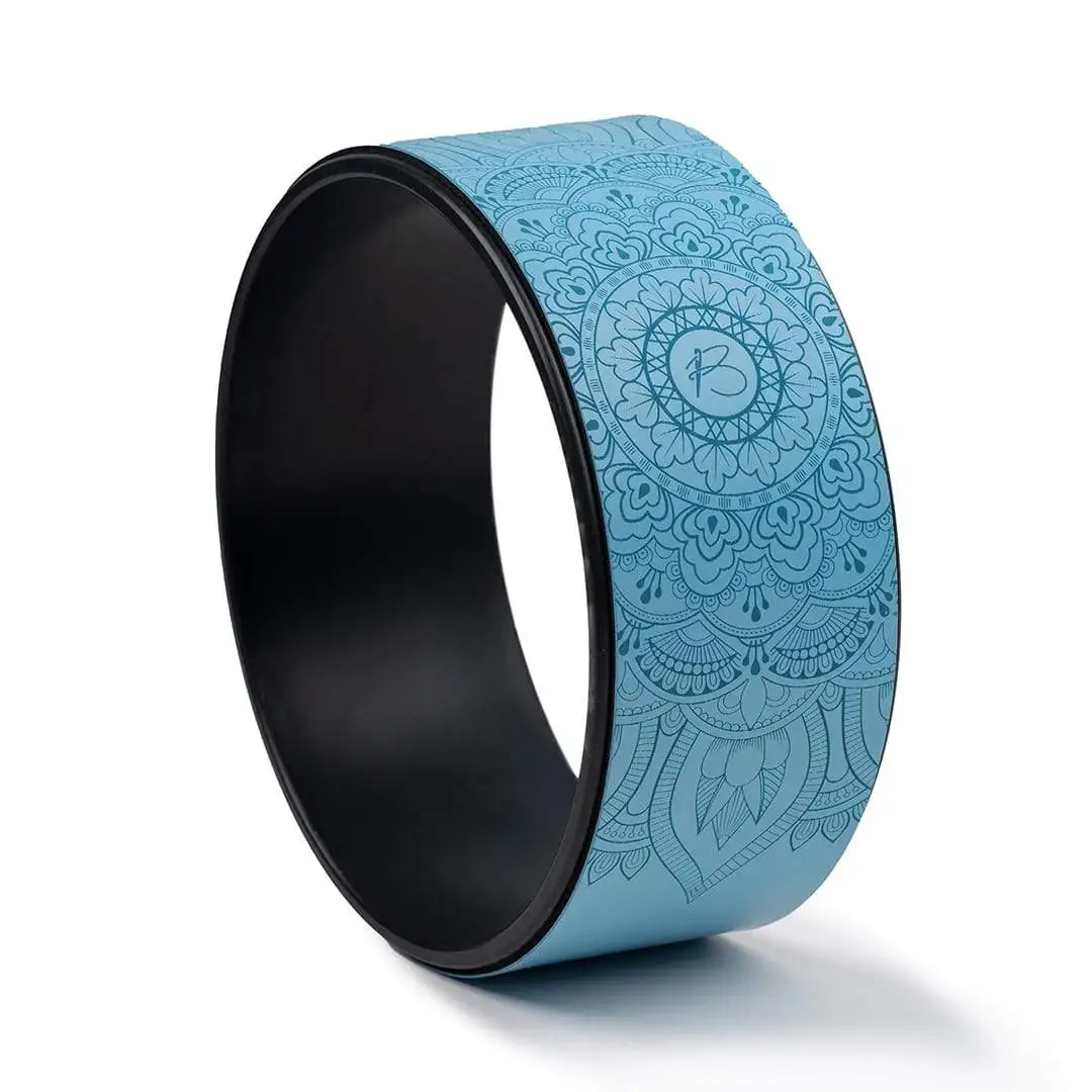 PU Yoga Wheel Mandala Printed Pilates Wheels Spine Stretch Back Roller Massage Wheel For Home Fitness Yoga Props Accessories