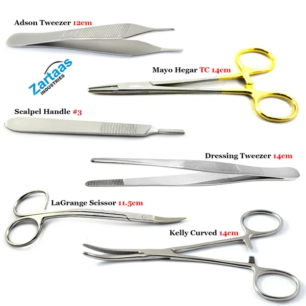 Veterinary Suture Set Medical Surgical Instrument set of 6 pcs  Surgical Instruments Manufacturer and Exporter