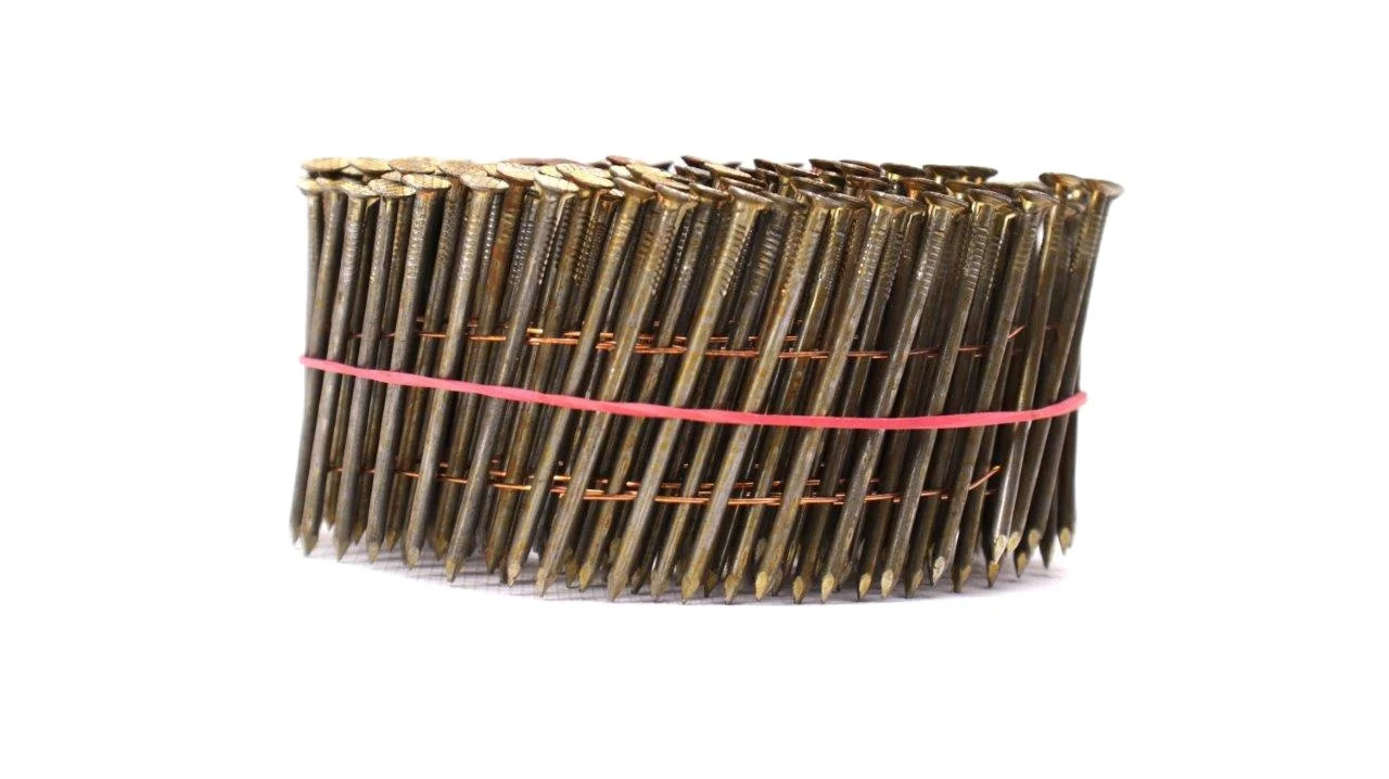 Custom Design Packaging Carton Box CLAVOS HELICOIDALES  2 1/4'x.099' WIRE WOODEN PALLET COIL NAILS For Pistola De Clavo