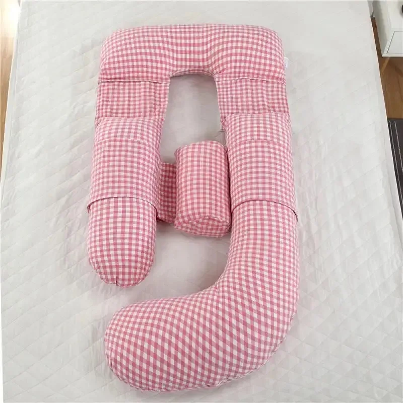 Customized Sustainable Rectangular Non-Toxic Plain Pillow Full Body U Shaped Maternity Pillow for Pregnant Women