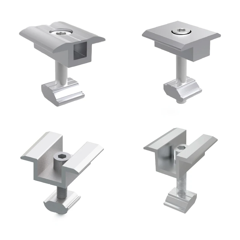 UISOLAR Aluminum Solar Panel Mid Clamp Kit U Shaped Clamp 30mm 35mm 40mm 45mm Solar Roof Ground Mid Clamps