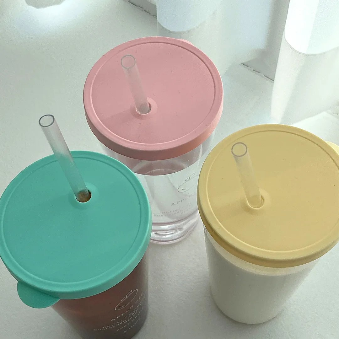 [Made in Korea] Basic Straw Tumbler 600ml - Reusable cup with straw and lid 4colors