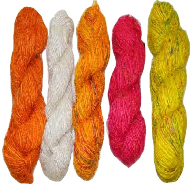 Recycled Multicolour Thrum Silk Yarn
