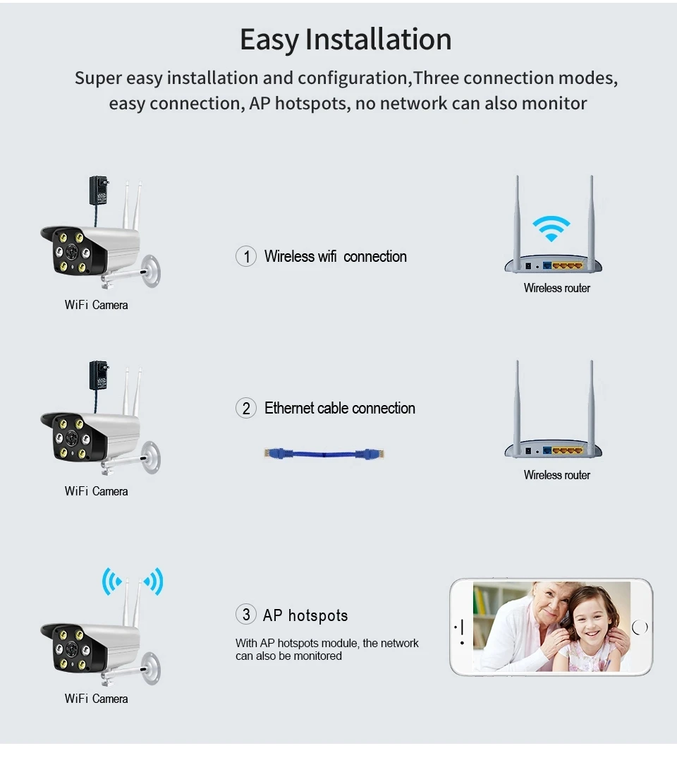 V380 Security Outdoor Waterproof H.265 3MP Bullet CCTV Camera