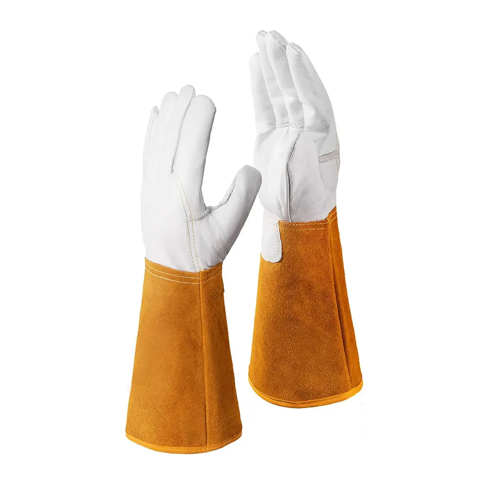 Good Quality TIG Welding Gloves Protect Welder Work Full Palm Split Leather Waterproof Heat Resistance Anti slip Gloves