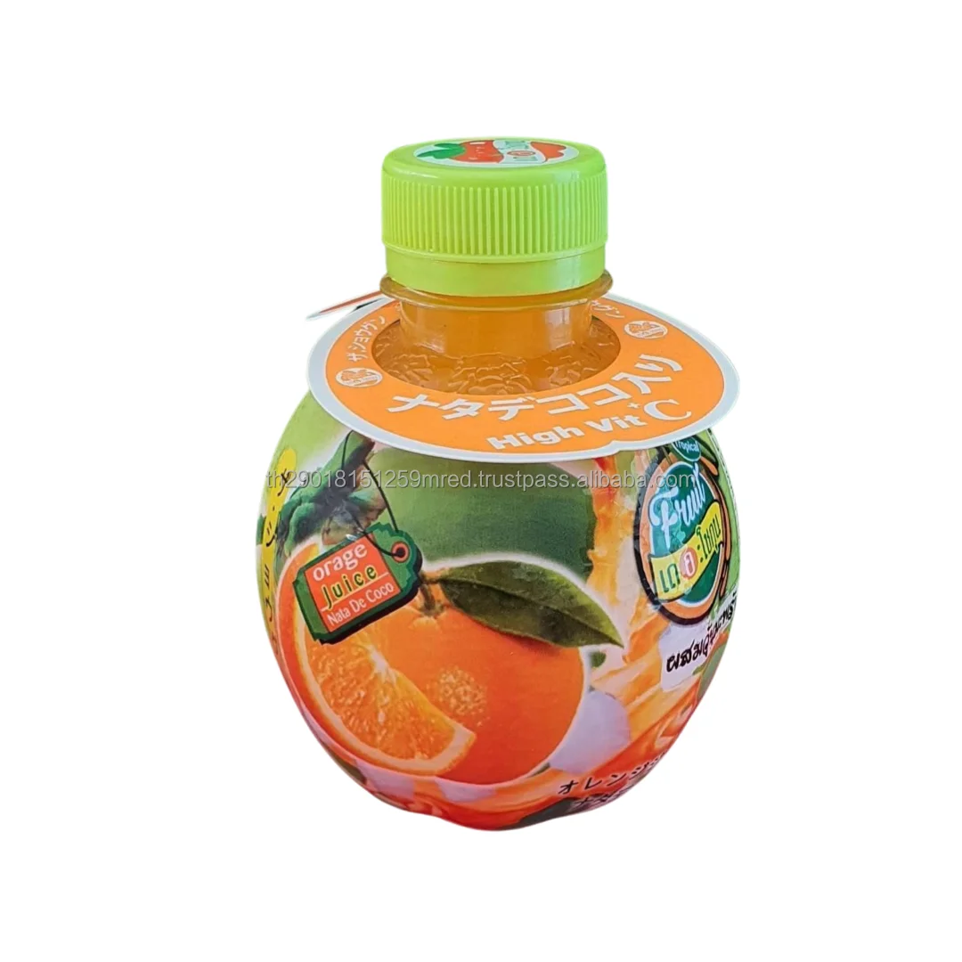 New Sterilized Fruit Beverage Orange Juice with Nata De Coco Product of Thailand by Captain iLee of BEST A EVER Company Limited