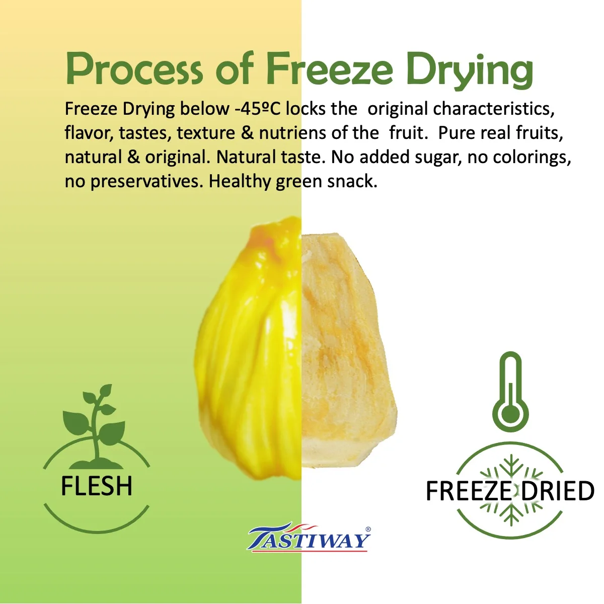 Hot Deals Premium Natural Healthy Fresh Jackfruit Sliced Sweet Freeze Dried Food Good Quality 0.02kg Weight Pouch Packaging