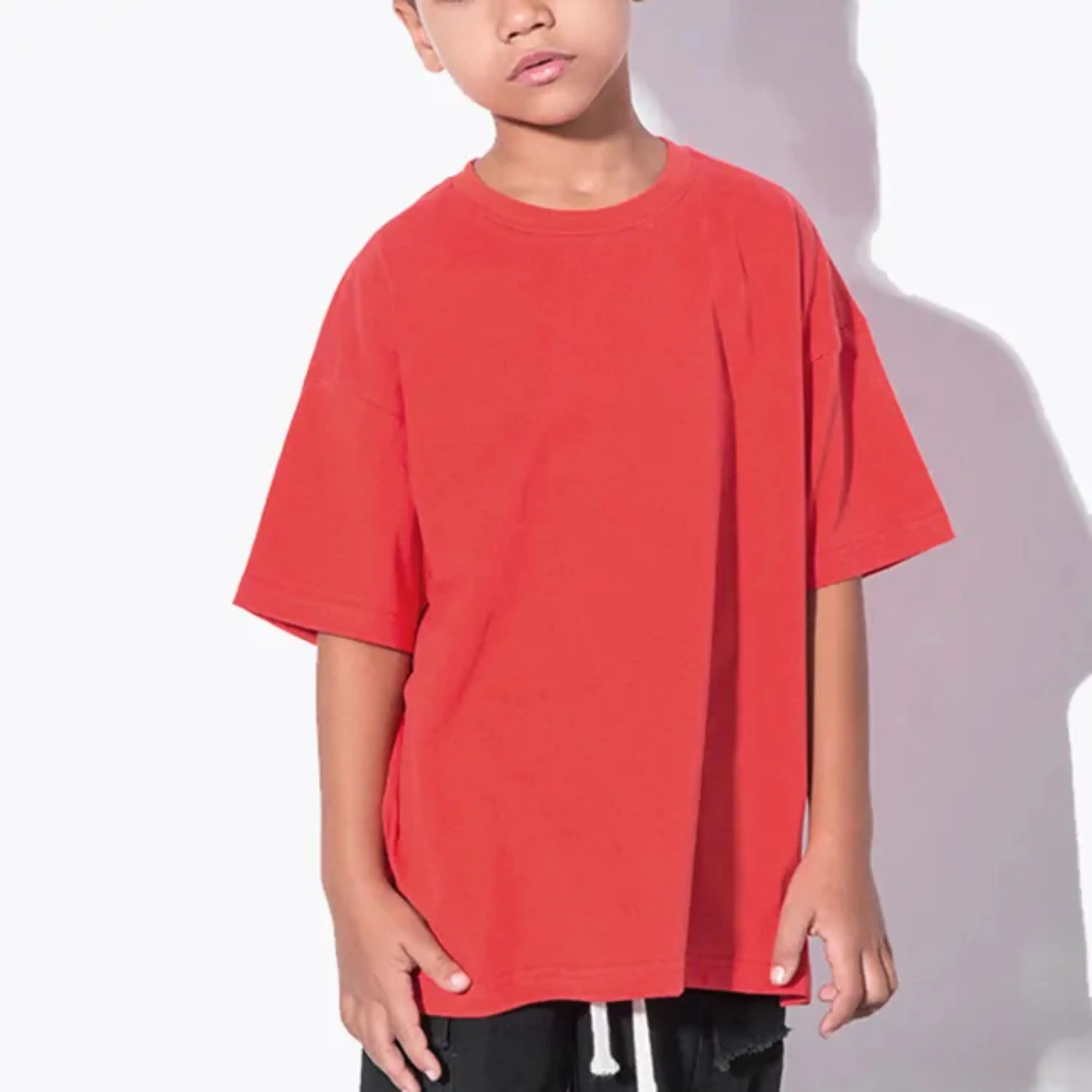 Kids Oversized T Shirts With Printed High Quality High Street Loose Drop Shoulder T-shirts Children Printed Animal T Shirt