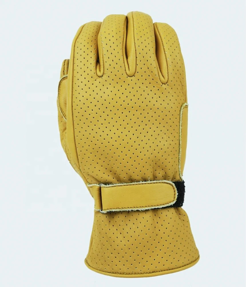 Leather Motorcycle Motocross Motorbike Riding Protective Gloves Hot sale Classic Blue Black Leather Gloves Breathable for Racing