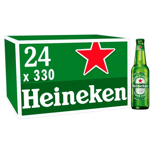 Pack of 24x330ml Heineken Lager Beer 330ml bottles original