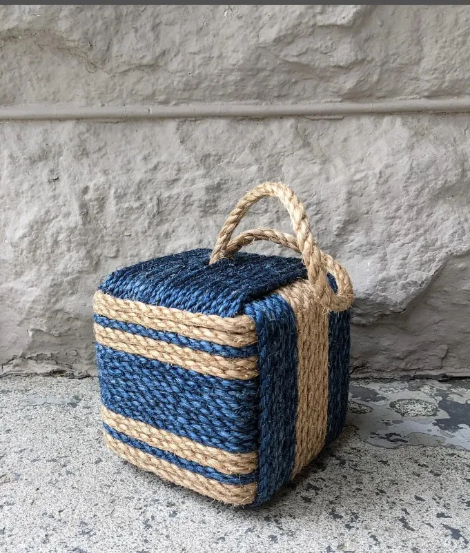 Rope knitted Doorstop | Heavy chunky Rope Door Stop