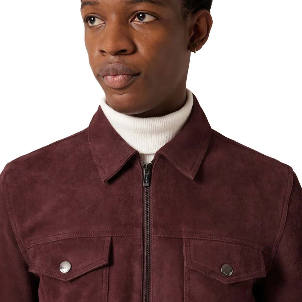 Lightweight Suede Leather Real Cowhide Jacket Streetwear for Men Cheap Price New Zipper Leather Suede Jacket