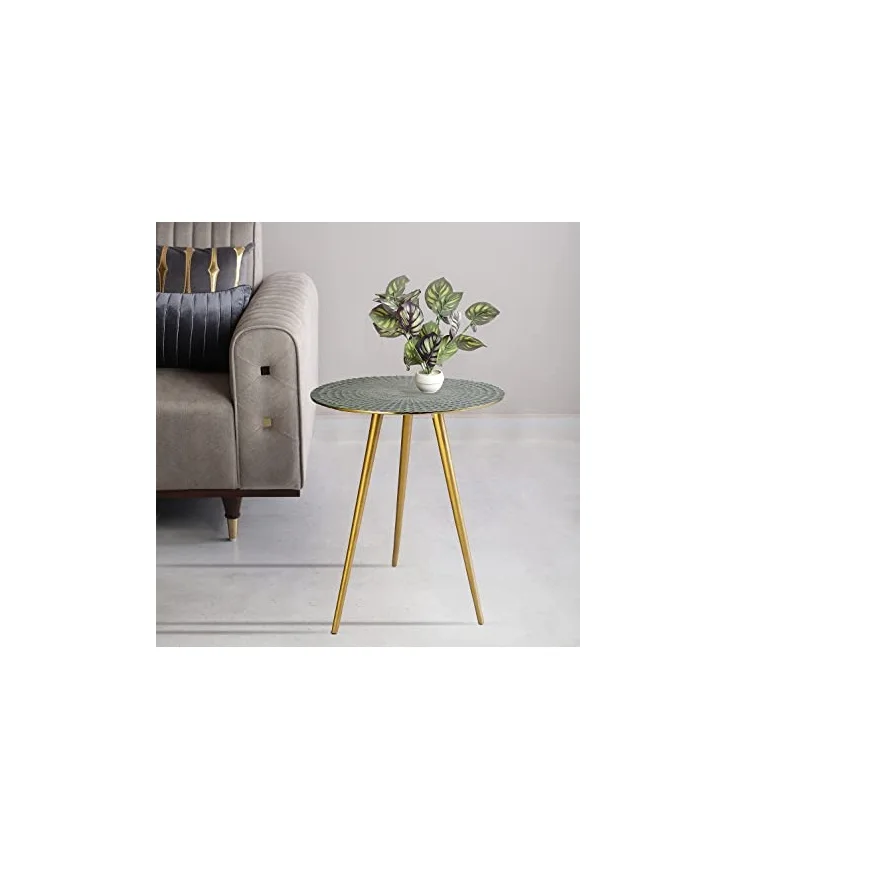 Wooden Bedroom Living Room Bedroom Restaurant decor table  Coffee High Quality Metal Round Side Table With Metal