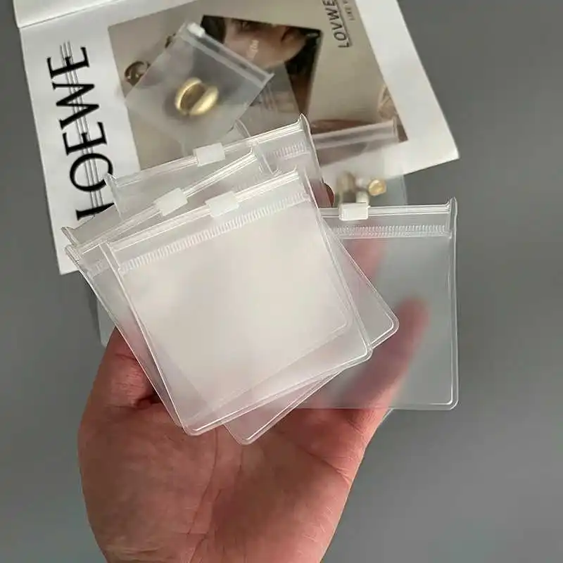wholesale Custom plastic bag with logo Small Packaging Bags For Jewelry pvc zipper bag jewelry packaging zip lock pouch