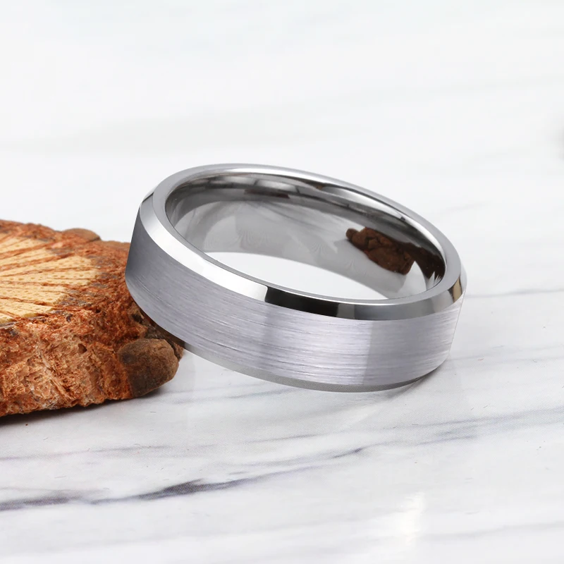 Tizti Jewelry Vintage Hip Hop Wed Fashionable jewelry Male Fashion Brushed Tungsten Ring