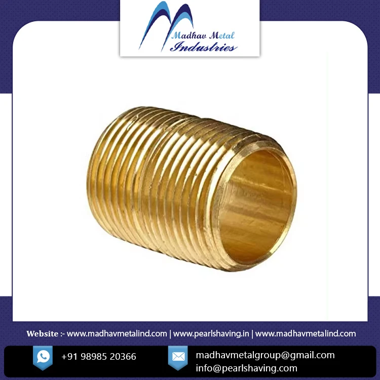 Wholesale Manufacturer Of Premium Quality 1/2 Metal Brass Nipple Available At Best Price