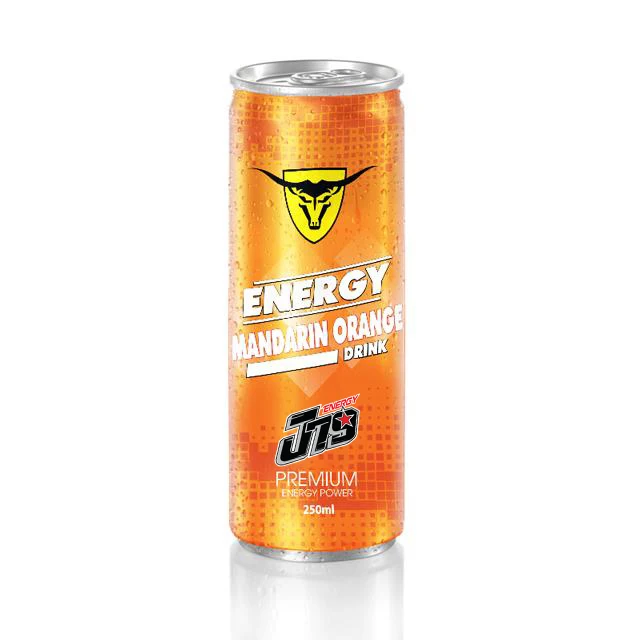 250ml can J79 Premium Energy drink Mandarin flavor Custom Logo Energy Private Label natural Energy Power drink