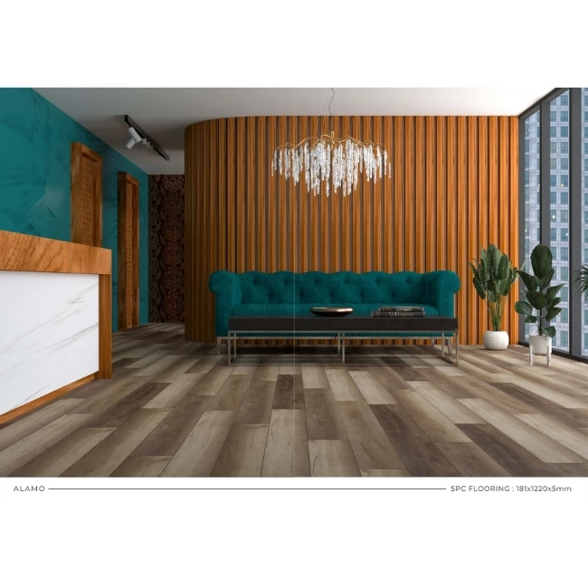 SPC Flooring Waterproof Rigid Core Vinyl Tiles for Kitchen Room and Living Room Decoration from India Export