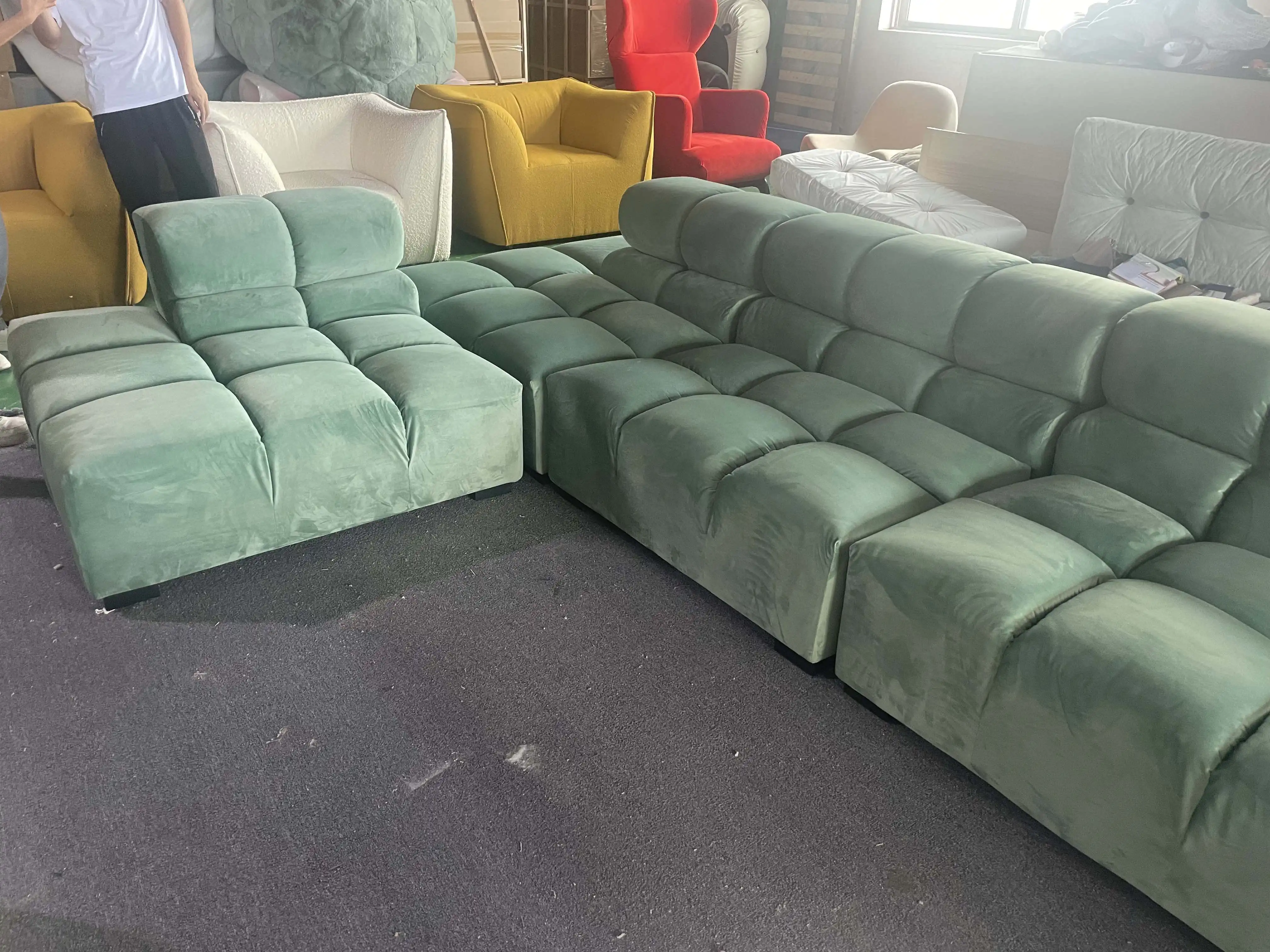 Ready to ship living room furniture modern living room sofas modular sofa