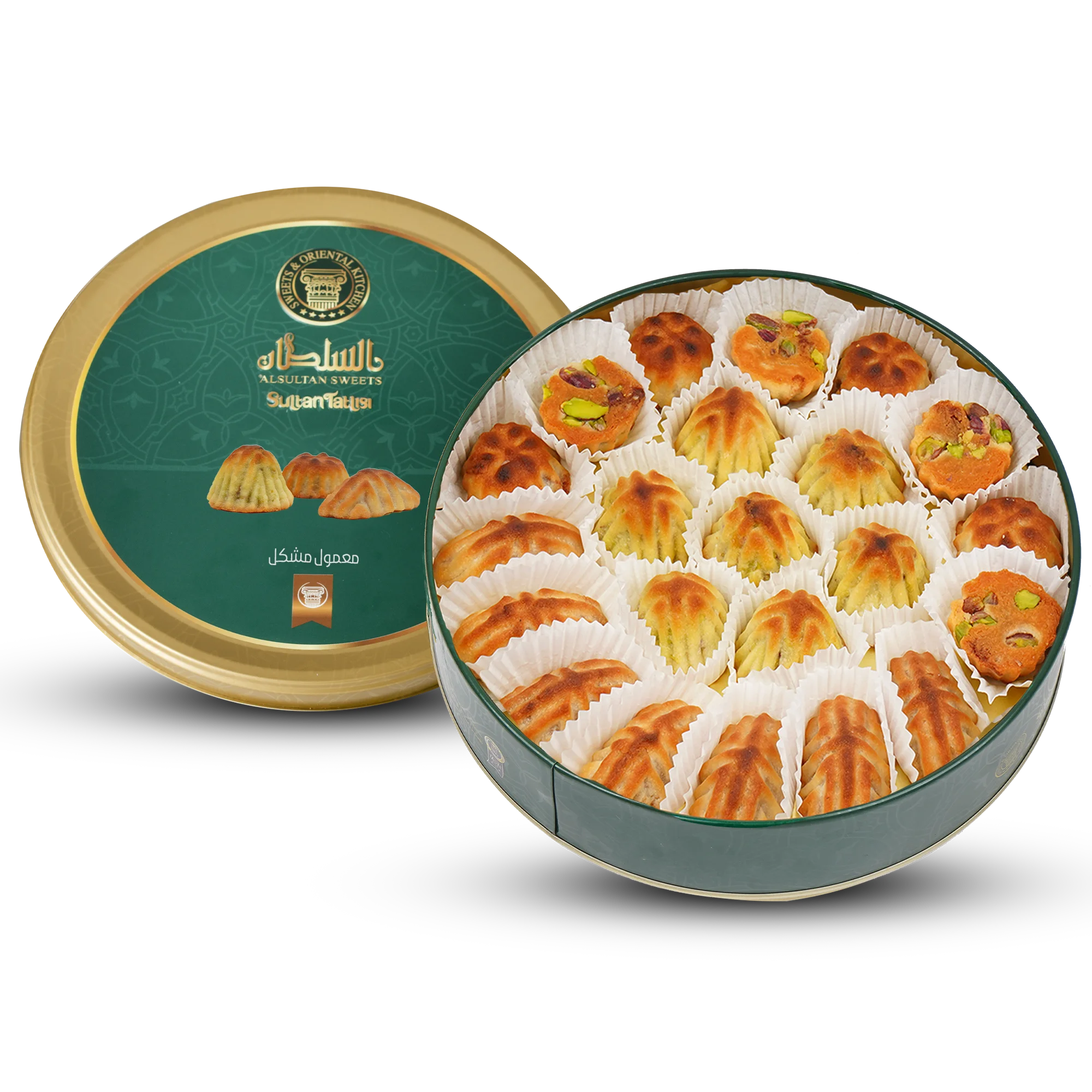 Wholesale sales Al Sultan Sweets Mixed Maamoul metal box  Exquisite Oriental Sweets Assortment -1 KG  best price