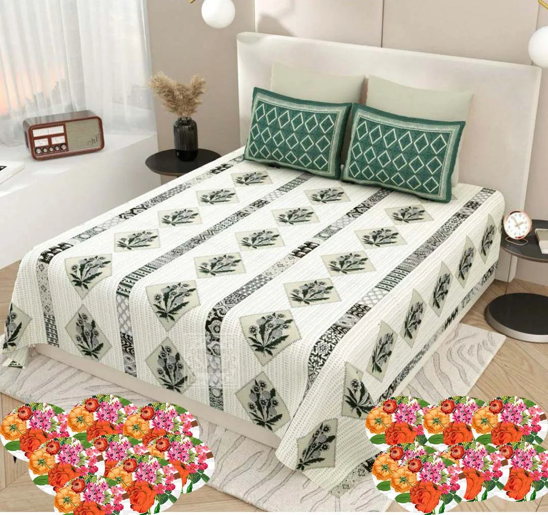 Простыня с принтом и наволочкой по самой дешевой цене простыня цветочным для подарка на день Святого Валентина Sanganeri