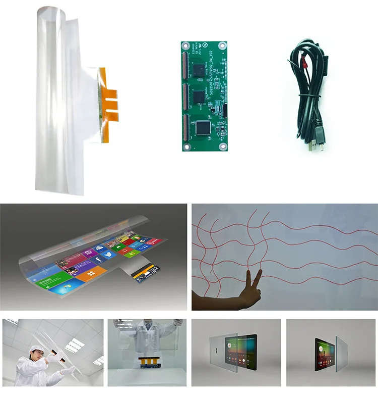 Transparent PCAP touch glass film for touch monitors lcd displays