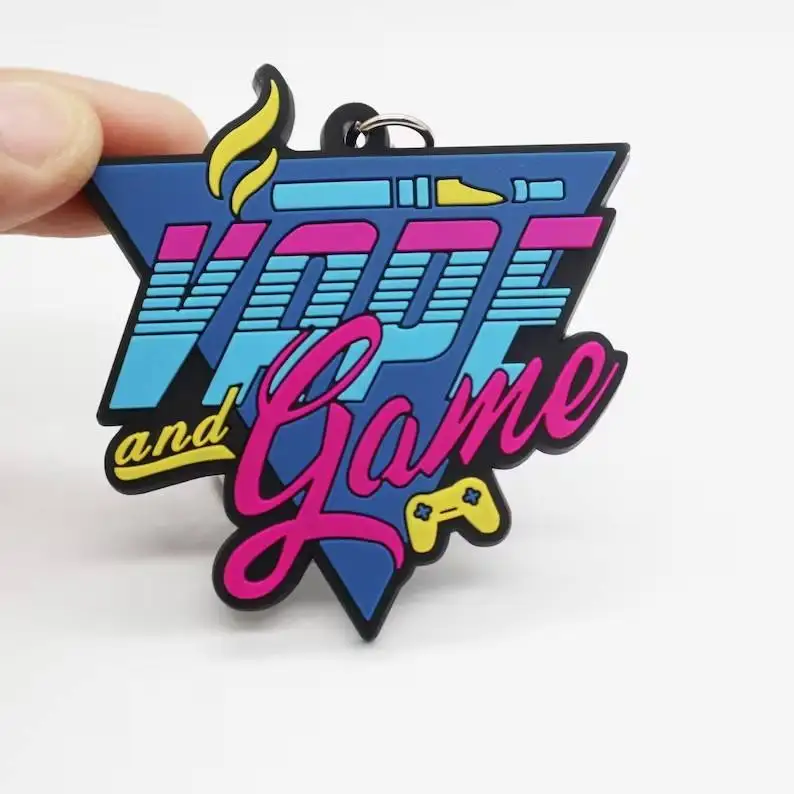 New Designs Embossed Keychain Soft Rubber 3D PVC Keychain Custom Logo Rubber Key Chains Custom Manufacturer Rubber Key Chains