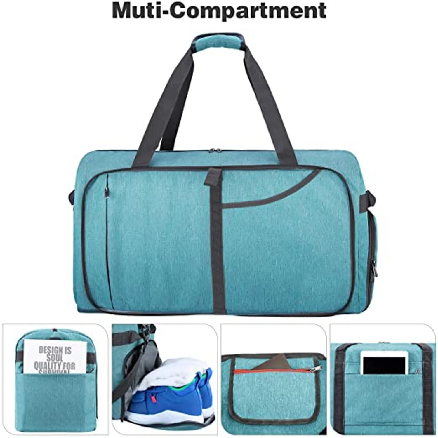 Trendy Large Capacity Travel Duffel Bag Training Sports Luggage Bag Equipment Dry and Wet Separation Gym Bag
