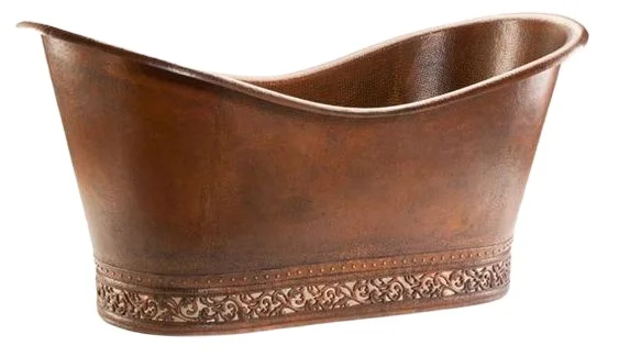 Copper Bathtub with Latest Metal Designing