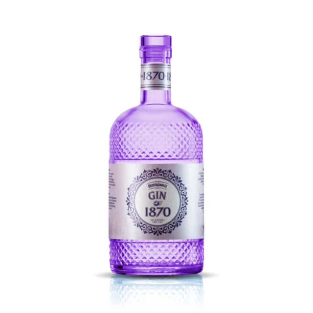 Premium Quality Blueberry Italian Dry Gin 1870 700ml Glass Bottle Made in Italy alcoholic beverage