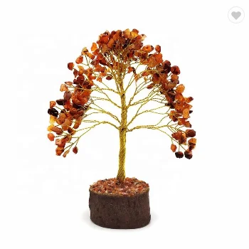 Large carnelian crystal gemstone tree carnelian beads gem tree, Crystal tree, money tree Christmas Tree