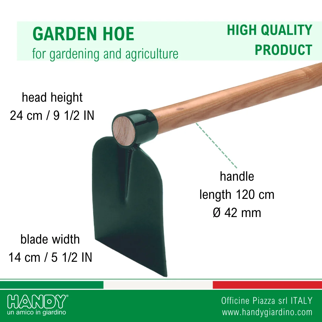 High Quality Large Solid Steel Hoe with Square Blade with handle 120 cm for farming agriculture