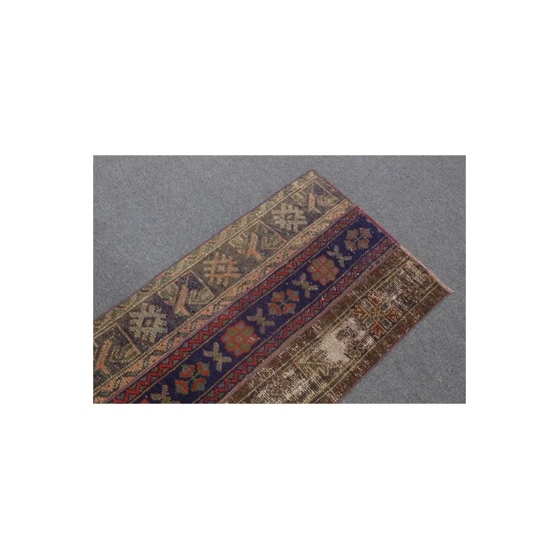 Hand Woven Carpet, 73x175 Cm Turkish Carpet Anatolian Carpet, Blue
