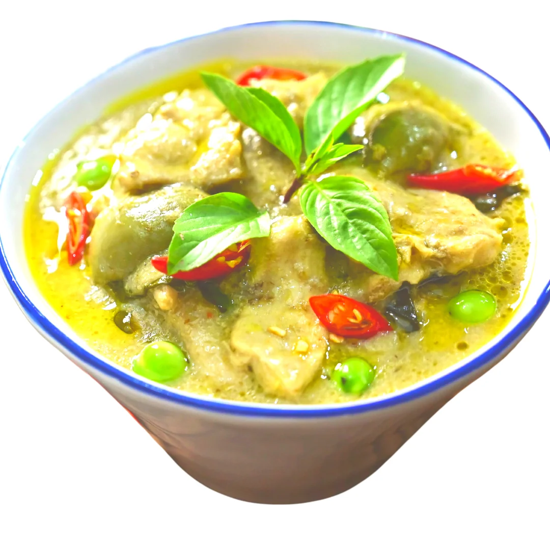 Ajintai Zen Canned Green Curry Chicken Brest Wing Ham spicy Thai herbal  fine food Menu with Zain  Organic Coconut milk cooking