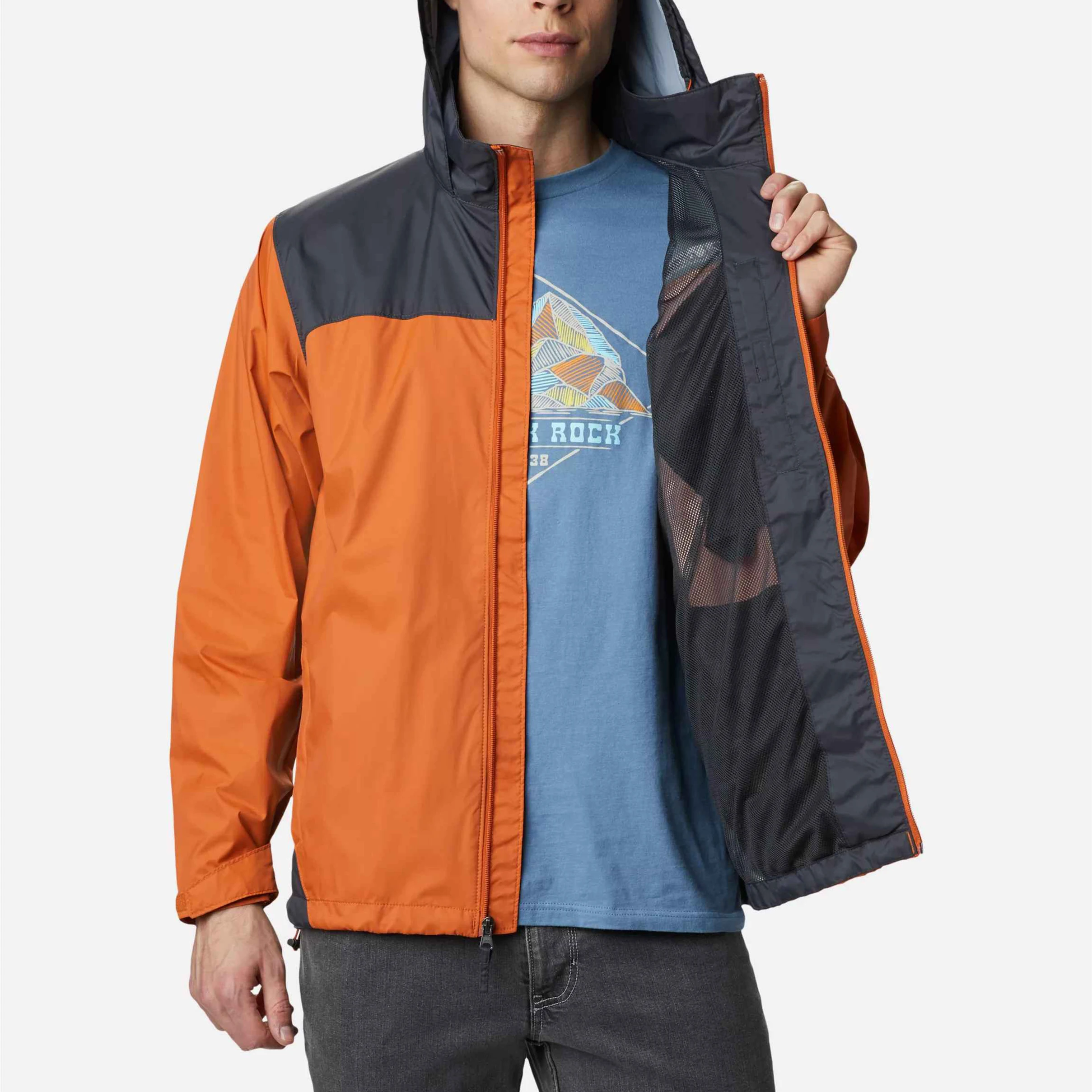 High quality outdoor waterproof polyester windbreaker jacket fashion custom raincoat for adults