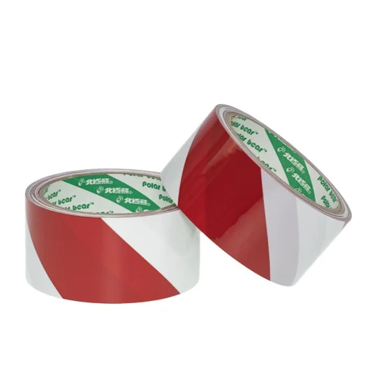 Yellow black red white green white barrier safety warning adhesive tape