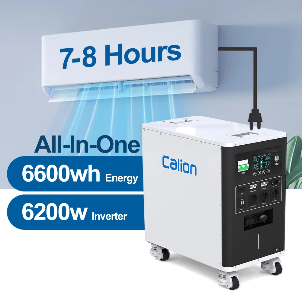 Home Energy LiFePO4 Battery All-in-One System 6kw On Grid Hybrid Inverter Solar Panel Energy Storage System