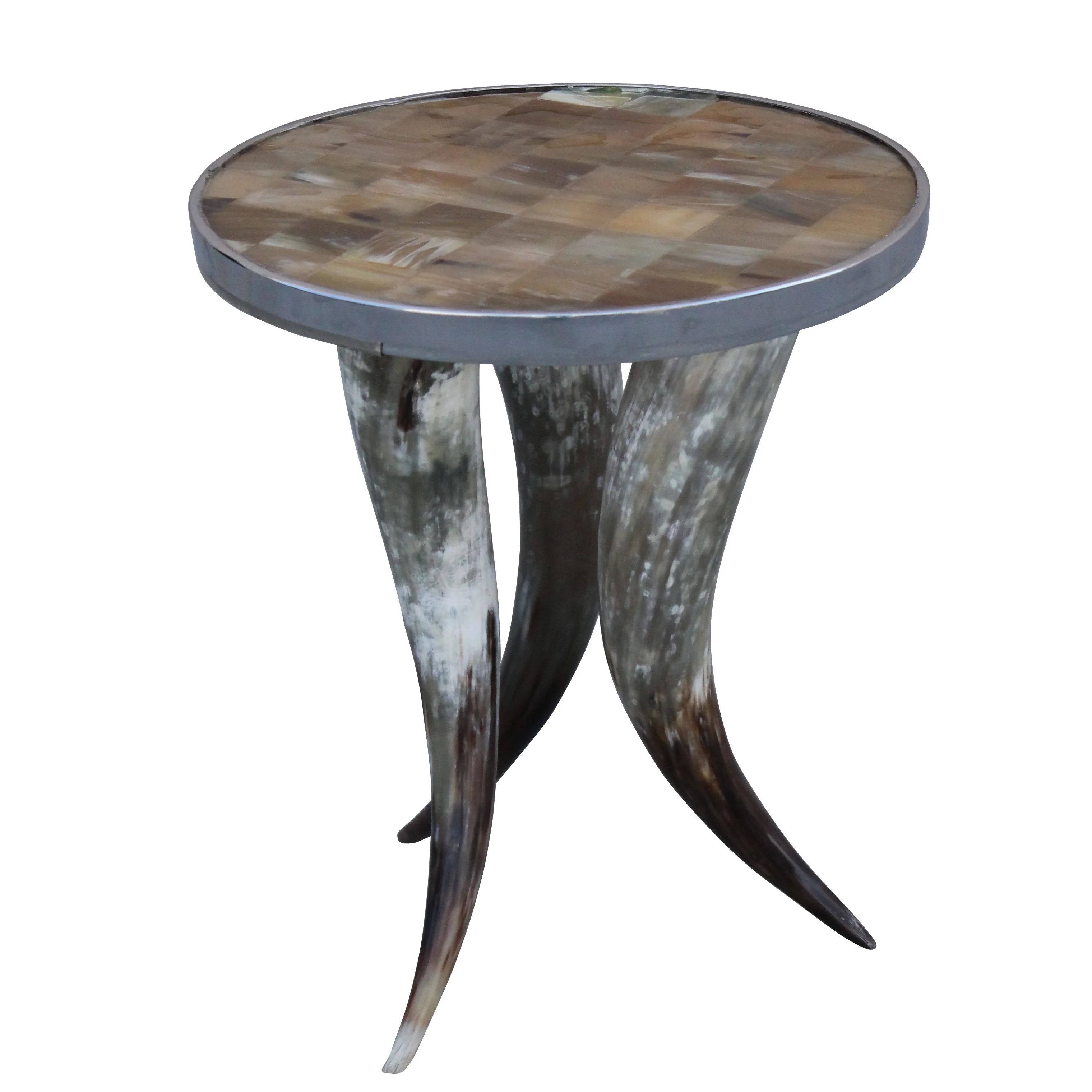 Natural Ox Horn Made Coffee Table Stylish Buffalo Ox Horn Made Round Square Coffee Dinning Tables Customize Size Cow Horn Table