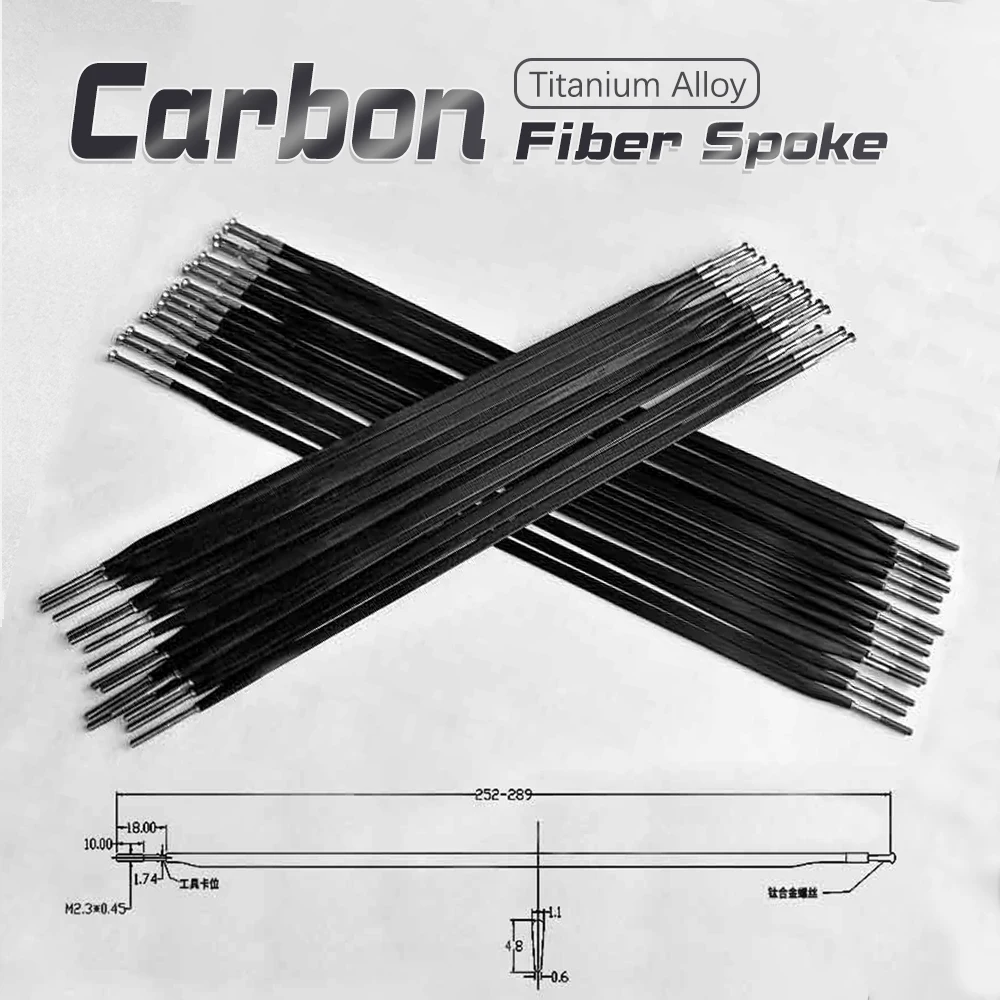 Ultra-Light, High-Strength Aerodynamic Carbon Fiber Spokes - Compatible with Standard Hubs, Enhance Cycling Speed