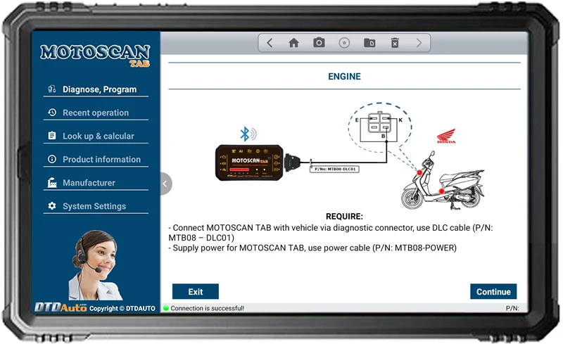 DTDAUTO MOTOSCAN TAB - SMART DEVICE ADDED THE IN-DEPTH TESTING FUNCTION OF ECT, IAT, AND O2S SENSORS FOR HONDA, YAMAHA